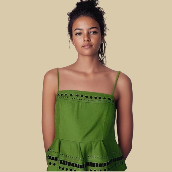 Anthropologie X Maeve Seaborne Corset Peplum Tank - Picture 4 of 11